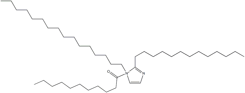 1-Hexadecyl-1-undecanoyl-2-tridecyl-1H-imidazol-1-ium 结构式