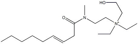 2-[N-Methyl-N-(3-nonenoyl)amino]-N,N-diethyl-N-(2-hydroxyethyl)ethanaminium 结构式