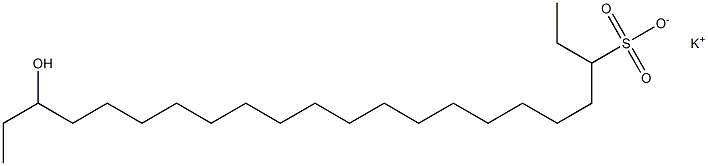 20-Hydroxydocosane-3-sulfonic acid potassium salt 结构式