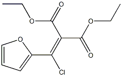 2-[Chloro(2-furyl)methylene]malonic acid diethyl ester 结构式