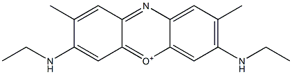 3,7-Bis(ethylamino)-2,8-dimethylphenoxazine-5-ium 结构式