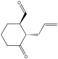 (1R,2S)-2-(2-Propen-1-yl)-3-oxocyclohexane-1-carbaldehyde 结构式