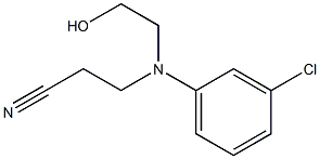 N-(2-Cyanoethyl)-N-(2-hydroxyethyl)-m-chloroaniline 结构式