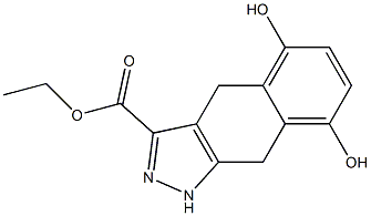 4,9-Dihydro-5,8-dihydroxy-1H-benz[f]indazole-3-carboxylic acid ethyl ester 结构式