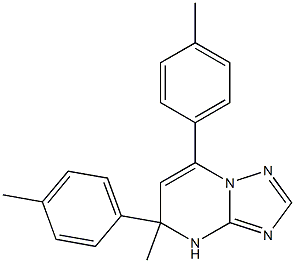 4,5-Dihydro-5-methyl-5,7-bis(4-methylphenyl)[1,2,4]triazolo[1,5-a]pyrimidine 结构式