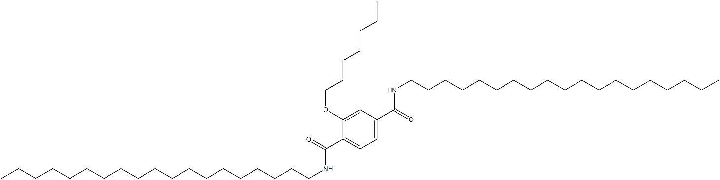 2-(Heptyloxy)-N,N'-dinonadecylterephthalamide 结构式