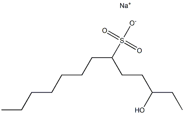3-Hydroxytridecane-6-sulfonic acid sodium salt 结构式