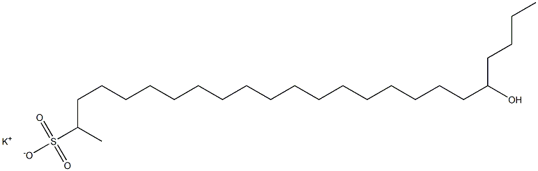 20-Hydroxytetracosane-2-sulfonic acid potassium salt 结构式