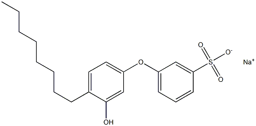 3'-Hydroxy-4'-octyl[oxybisbenzene]-3-sulfonic acid sodium salt 结构式