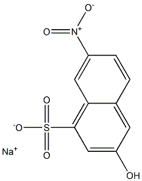 3-Hydroxy-7-nitro-1-naphthalenesulfonic acid sodium salt 结构式