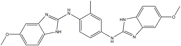 2,2'-[2-Methyl-1,4-phenylenebis(imino)]bis(5-methoxy-1H-benzimidazole) 结构式