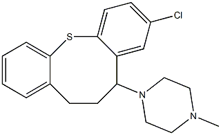 3-Chloro-5-(4-methylpiperazino)-6,7-dihydro-5H-dibenzo[b,g]thiocin 结构式