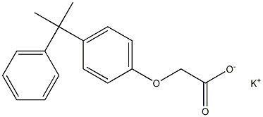 2-[4-(1-Phenyl-1-methylethyl)phenoxy]acetic acid potassium salt 结构式