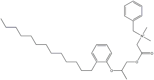 N,N-Dimethyl-N-benzyl-N-[[[2-(2-tridecylphenyloxy)propyl]oxycarbonyl]methyl]aminium 结构式