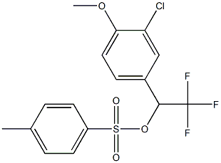 4-Methylbenzenesulfonic acid 2,2,2-trifluoro-1-(3-chloro-4-methoxyphenyl)ethyl ester 结构式
