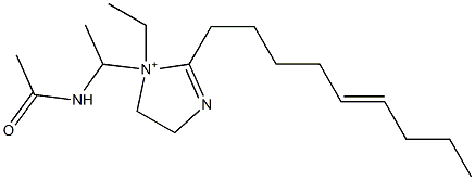 1-[1-(Acetylamino)ethyl]-1-ethyl-2-(5-nonenyl)-2-imidazoline-1-ium 结构式