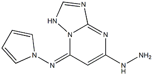 5-Hydrazino-7-pyrrolizino[1,2,4]triazolo[1,5-a]pyrimidine 结构式