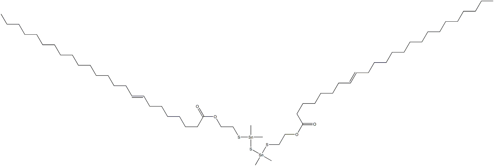 Bis[dimethyl[[2-(7-tricosenylcarbonyloxy)ethyl]thio]stannyl] sulfide 结构式