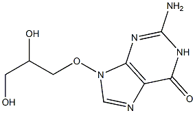 2-Amino-9-(2,3-dihydroxypropyloxy)-9H-purin-6(1H)-one 结构式