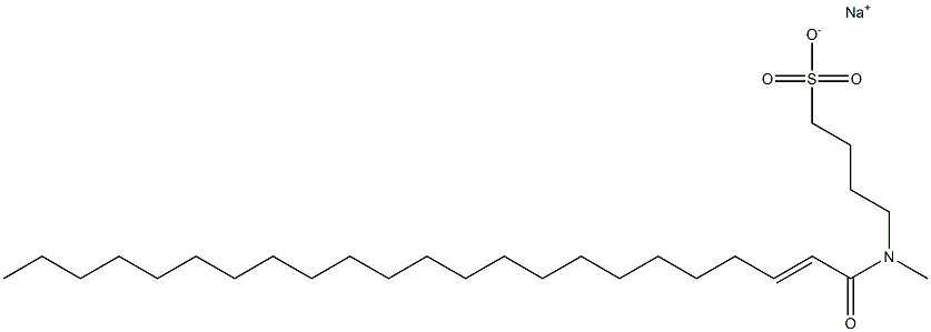 4-[N-(1-Oxo-2-tricosen-1-yl)-N-methylamino]-1-butanesulfonic acid sodium salt 结构式