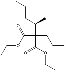 (+)-2-Allyl-2-[(R)-1-methylbutyl]malonic acid diethyl ester 结构式
