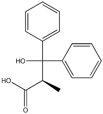 [R,(+)]-3-Hydroxy-2-methyl-3,3-diphenylpropionic acid 结构式