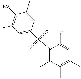 2,4'-Dihydroxy-3',4,5,5',6-pentamethyl[sulfonylbisbenzene] 结构式