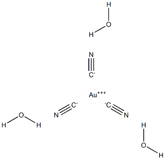 Gold(III) cyanide trihydrate 结构式
