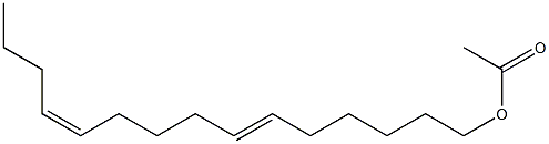 Acetic acid [(6E,11Z)-6,11-pentadecadienyl] ester 结构式