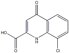 8-Chloro-1,4-dihydro-4-oxoquinoline-2-carboxylic acid 结构式