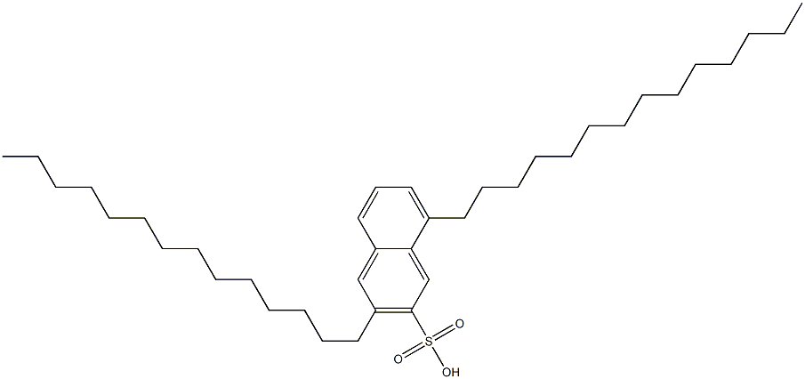3,8-Ditetradecyl-2-naphthalenesulfonic acid 结构式