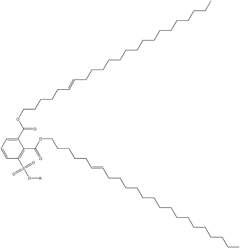 3-(Potassiosulfo)phthalic acid di(6-tricosenyl) ester 结构式