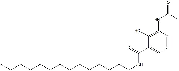 2-Hydroxy-3-acetylamino-N-tetradecylbenzamide 结构式