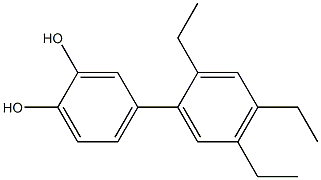 4-(2,4,5-Triethylphenyl)benzene-1,2-diol 结构式