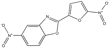 5-Nitro-2-(5-nitrofuran-2-yl)benzoxazole 结构式