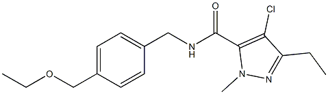 4-Chloro-5-ethyl-2-methyl-N-[4-(ethoxymethyl)benzyl]-2H-pyrazole-3-carboxamide 结构式