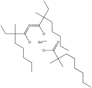 Samarium(III)2,2-dimethyloctanoate=bis(2-ethyl-2-methylheptanoate) 结构式