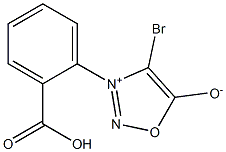 4-Bromo-3-[2-carboxyphenyl]-1,2,3-oxadiazol-3-ium-5-olate 结构式