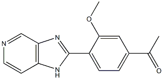 2-(2-Methoxy-4-acetylphenyl)-1H-imidazo[4,5-c]pyridine 结构式