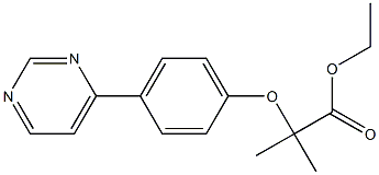 2-[4-(4-Pyrimidinyl)phenoxy]-2-methylpropionic acid ethyl ester 结构式