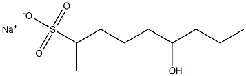 6-Hydroxynonane-2-sulfonic acid sodium salt 结构式