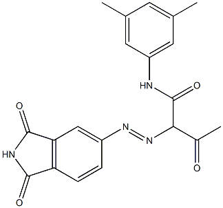 N-(3,5-Dimethylphenyl)-2-(1,3-dioxoisoindolin-5-ylazo)-2-acetylacetamide 结构式