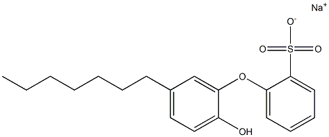 2'-Hydroxy-5'-heptyl[oxybisbenzene]-2-sulfonic acid sodium salt 结构式