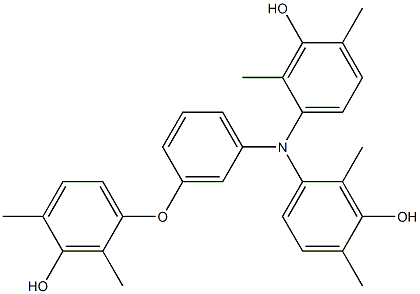 N,N-Bis(3-hydroxy-2,4-dimethylphenyl)-3-(3-hydroxy-2,4-dimethylphenoxy)benzenamine 结构式