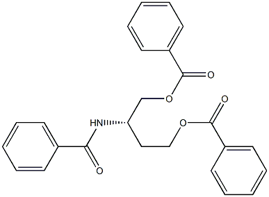 (-)-N-[(S)-3-Benzoyloxy-1-(benzoyloxymethyl)propyl]benzamide 结构式