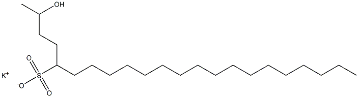 2-Hydroxydocosane-5-sulfonic acid potassium salt 结构式