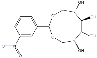 1-O,6-O-(3-Nitrobenzylidene)-D-glucitol 结构式