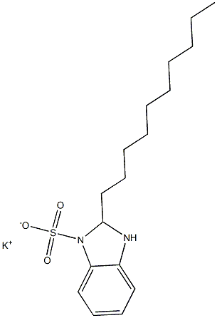 2-Decyl-2,3-dihydro-1H-benzimidazole-1-sulfonic acid potassium salt 结构式