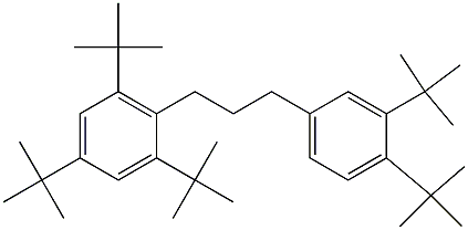1-(2,4,6-Tri-tert-butylphenyl)-3-(3,4-di-tert-butylphenyl)propane 结构式