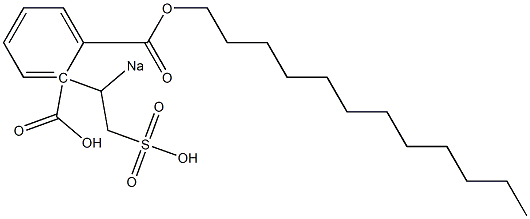 Phthalic acid 1-dodecyl 2-(1-sodiosulfoethyl) ester 结构式